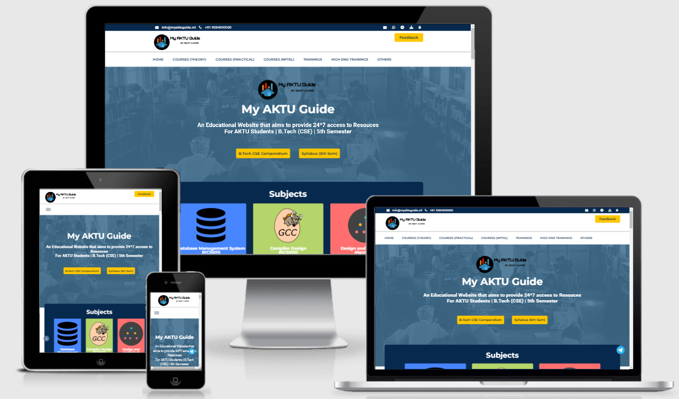 MY AKTU GUIDE : AN EDUCATIONAL WEBSITE FOR AKTU CSE STUDENTS preview